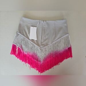 NWT Lisa Marie Swept Away Mini Skirt In Pink Ombre Women's Sz M.